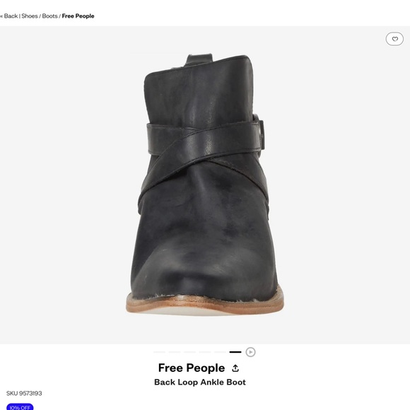 ❤️❤️ NWT Free People Back Loop Ankle Boot❤️❤️black - Picture 6 of 7